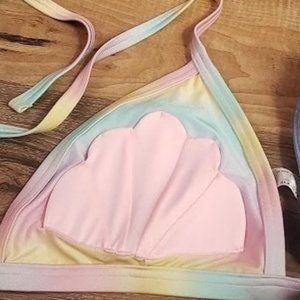 ASOS Rainbow Shell bikini top